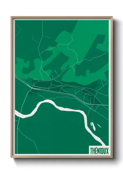 Une affiche de carte sur Thénioux