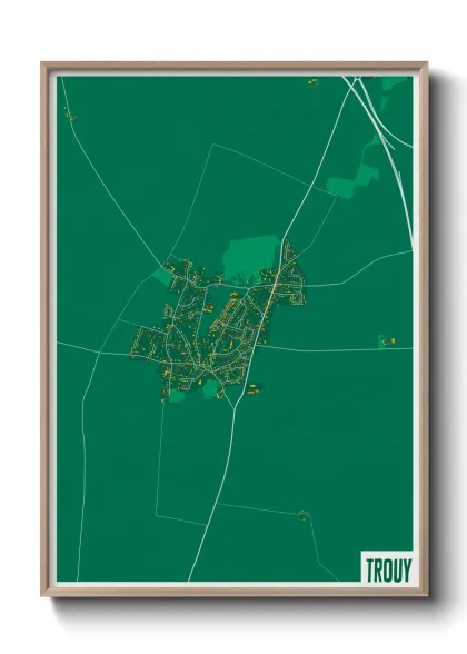 Une affiche de carte sur Trouy