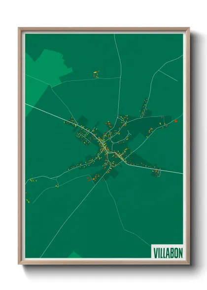 Une affiche de carte sur Villabon