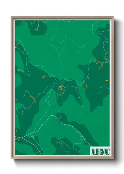 Une affiche de carte sur Albignac