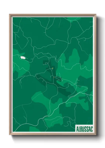 Une affiche de carte sur Albussac