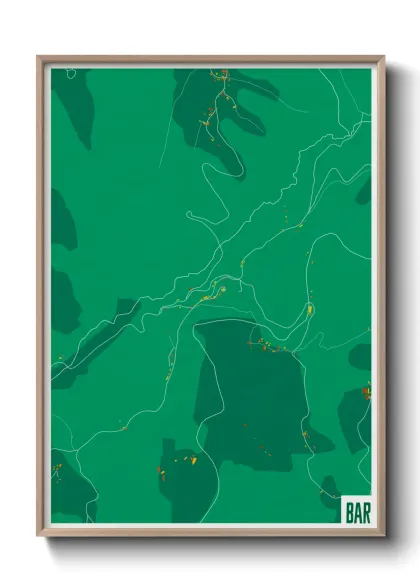 Une affiche de carte sur Bar