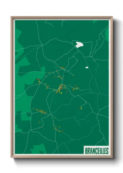 Une affiche de carte sur Branceilles