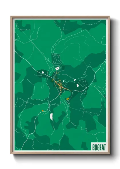 Une affiche de carte sur Bugeat