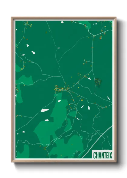 Une affiche de carte sur Chanteix