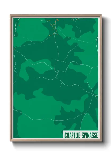 Une affiche de carte sur Chapelle-Spinasse