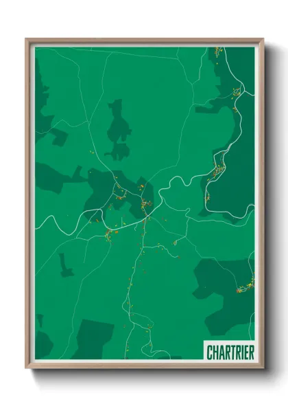 Une affiche de carte sur Chartrier