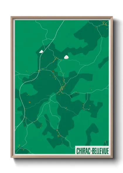 Une affiche de carte sur Chirac-Bellevue