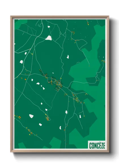 Une affiche de carte sur Concèze