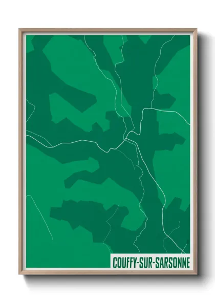 Une affiche de carte sur Couffy-sur-Sarsonne