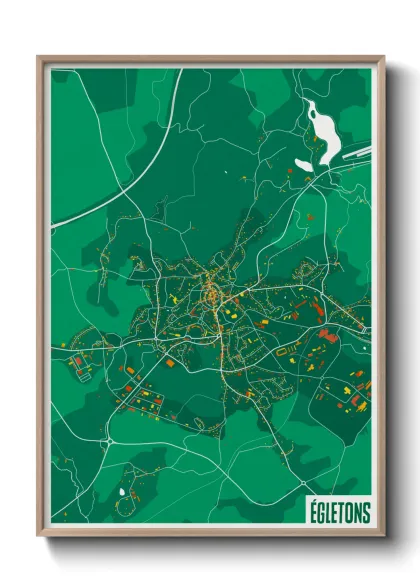 Une affiche de carte sur Égletons