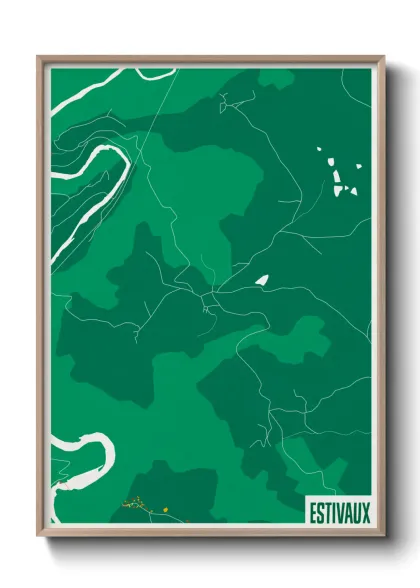 Une affiche de carte sur Estivaux
