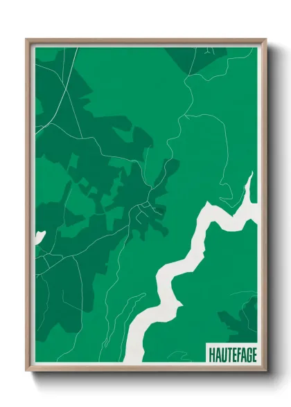 Une affiche de carte sur Hautefage