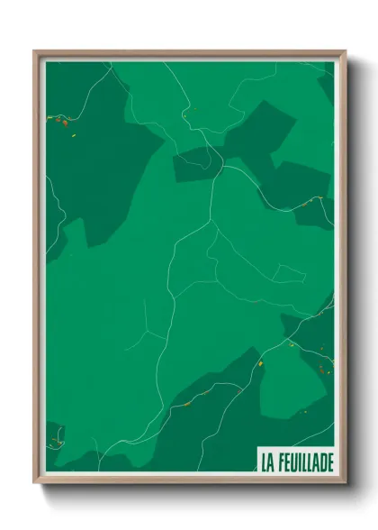 Une affiche de carte sur La Feuillade