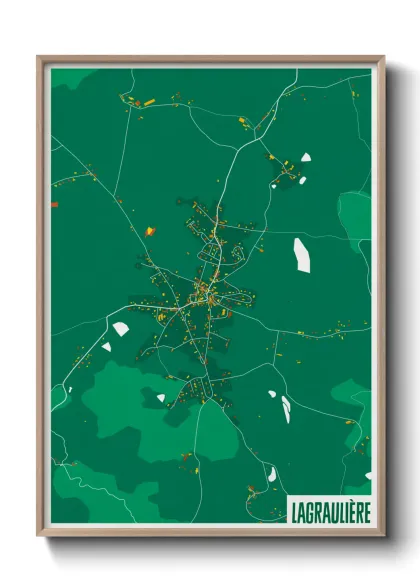 Une affiche de carte sur Lagraulière
