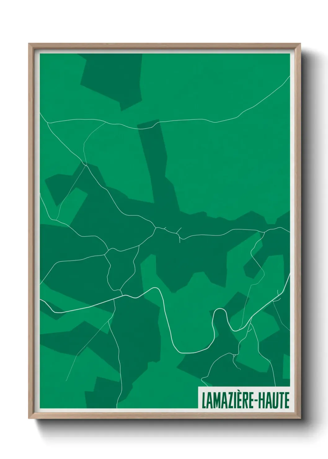 Un poster carte Lamazière-Haute