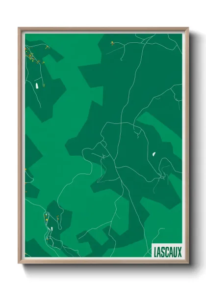 Une affiche de carte sur Lascaux