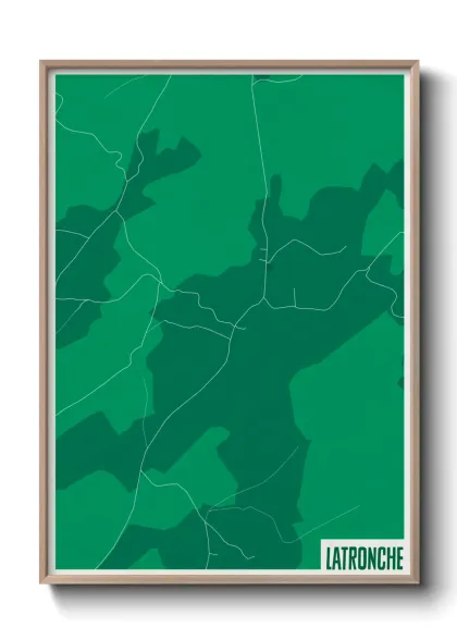 Une affiche de carte sur Latronche