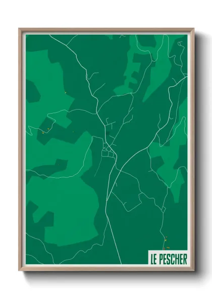 Une affiche de carte sur Le Pescher