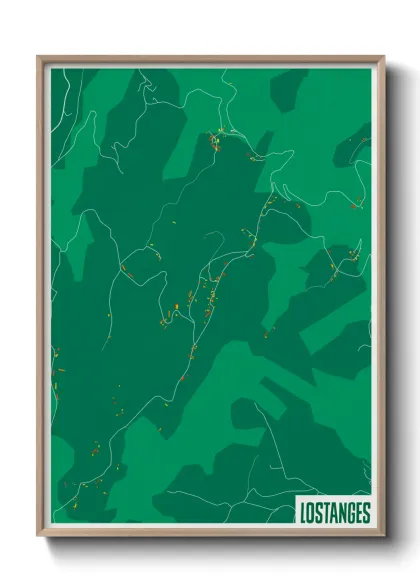 Une affiche de carte sur Lostanges