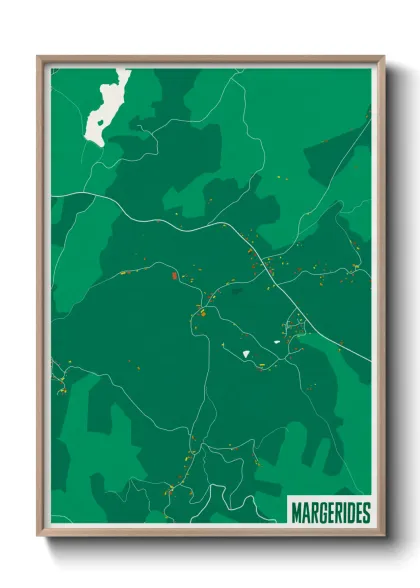 Une affiche de carte sur Margerides