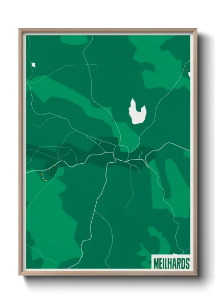 Une affiche de carte sur Meilhards
