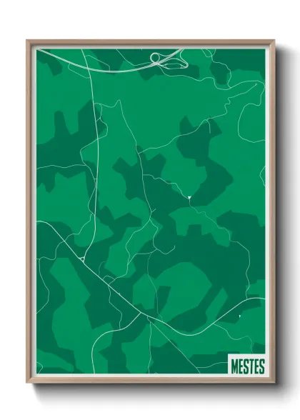 Une affiche de carte sur Mestes