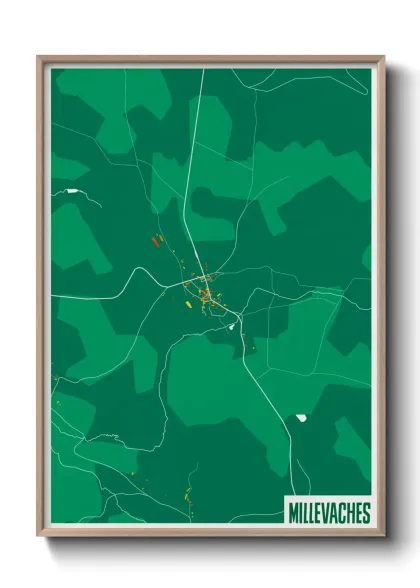 Une affiche de carte sur Millevaches