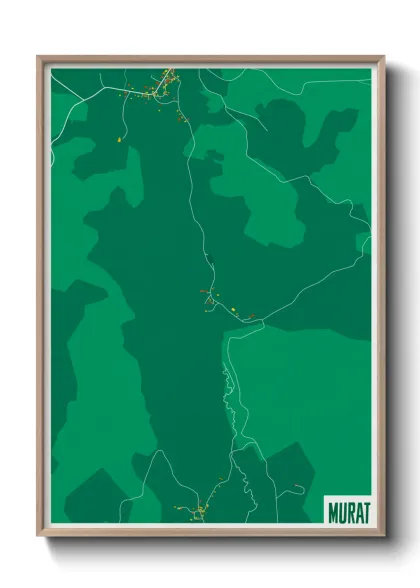 Une affiche de carte sur Murat