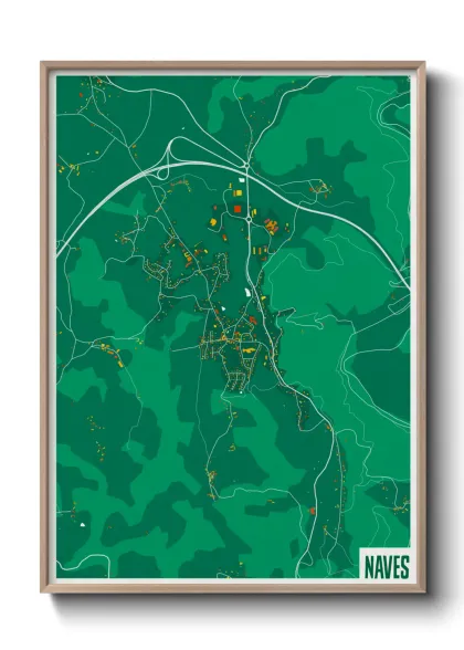 Une affiche de carte sur Naves