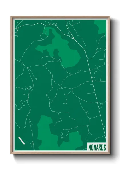 Une affiche de carte sur Nonards