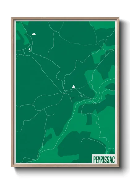 Une affiche de carte sur Peyrissac