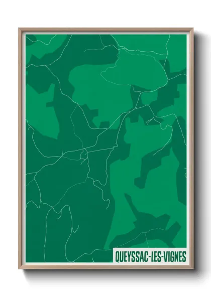 Une affiche de carte sur Queyssac-les-Vignes