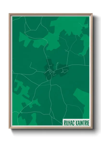 Une affiche de carte sur Rilhac-Xaintrie