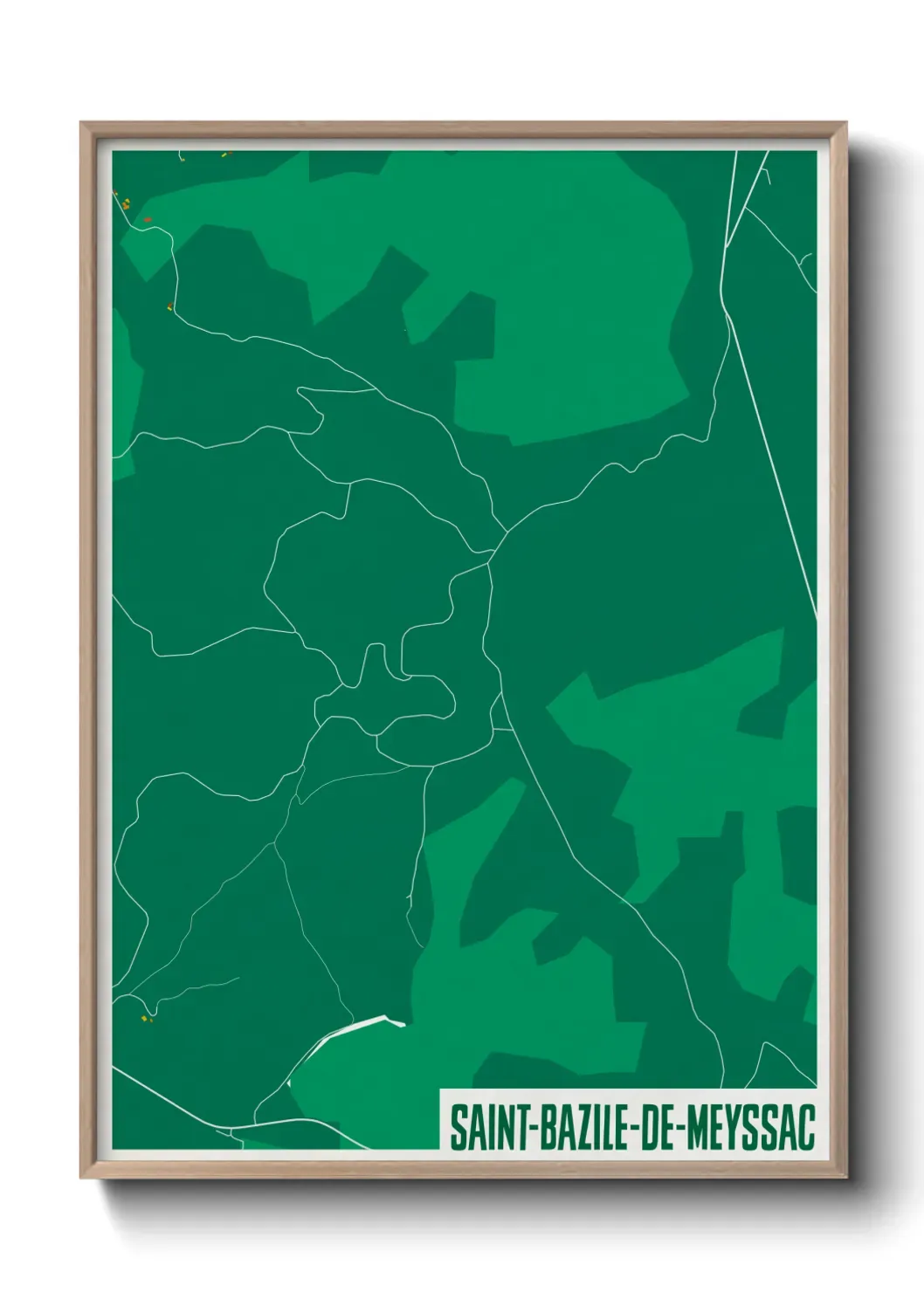 Un poster carte Saint-Bazile-de-Meyssac