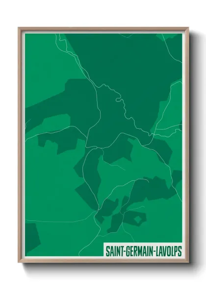 Une affiche de carte sur Saint-Germain-Lavolps