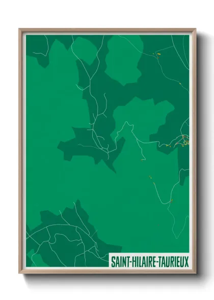 Une affiche de carte sur Saint-Hilaire-Taurieux