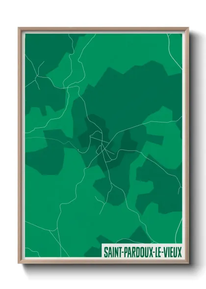 Une affiche de carte sur Saint-Pardoux-le-Vieux