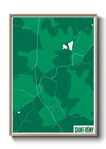 Une affiche de carte sur Saint-Rémy