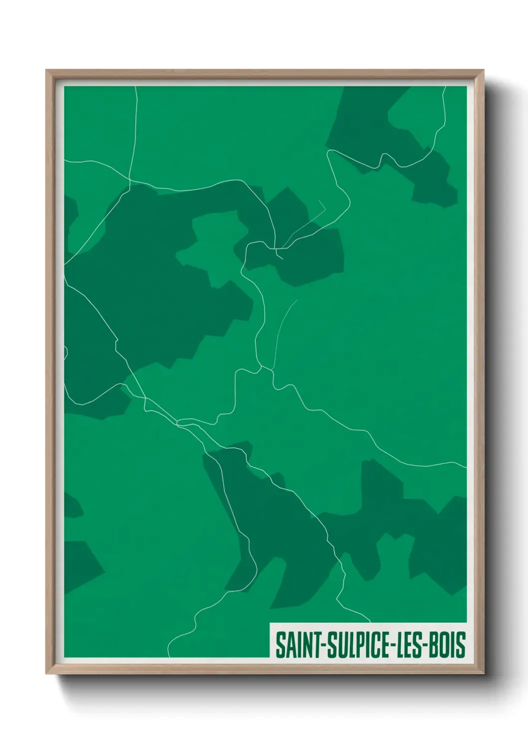 Un poster carteSaint-Sulpice-les-Bois