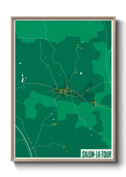 Une affiche de carte sur Salon-la-Tour