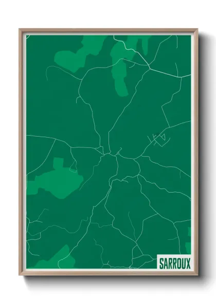 Une affiche de carte sur Sarroux