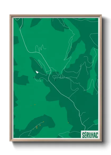 Une affiche de carte sur Sérilhac