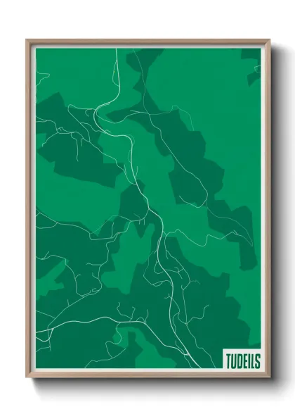 Une affiche de carte sur Tudeils