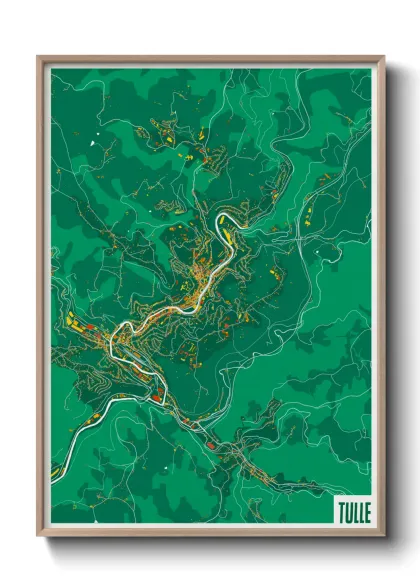 Une affiche de carte sur Tulle