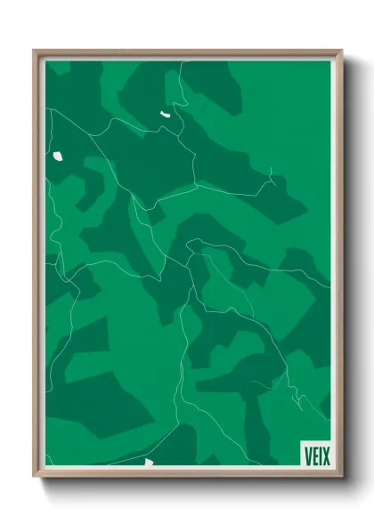 Une affiche de carte sur Veix