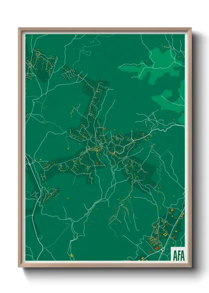 Une affiche de carte sur Afa