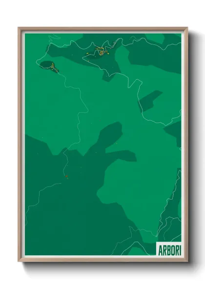 Une affiche de carte sur Arbori