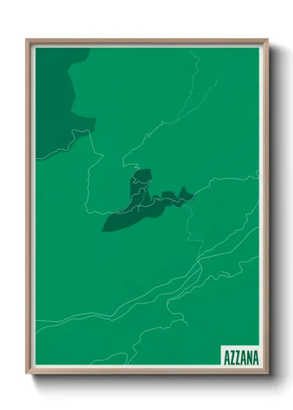Une affiche de carte sur Azzana