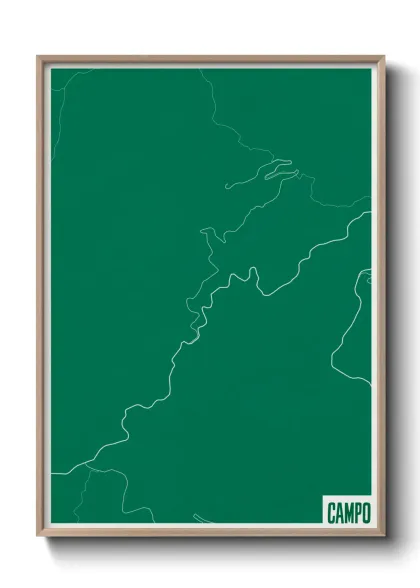 Une affiche de carte sur Campo